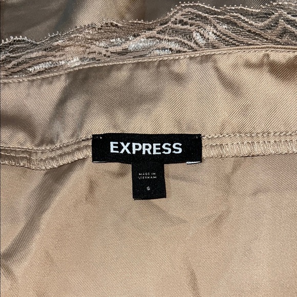 Express Tan Lace Trim Cami - Picture 2 of 3